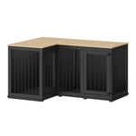 Large Corner Dog Crate Furniture for 2 Dogs-150151